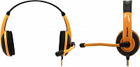 Наушники с микрофоном Defender Warhead G-120 Black/Orange(шнур 2м, с регулятором громкости) (64099)