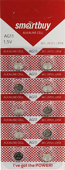 Smartbuy SBBB-AG11-10B (LR58, 1.5V) , щелочной (alkaline) (уп.  10 шт)