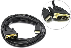 5bites (APC-073-030) Кабель HDMI to DVI-D Dual Link (19M -25M) 3м 2 фильтра