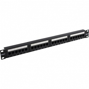 Patch Panel 19" 1U UTP 24 port кат.6 Exegate (EX281080RUS) разъём KRONE&110  (dual IDC)