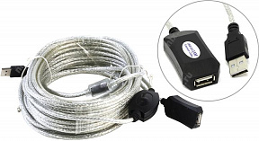 Aopen (ACU823-15м) Кабель удлинительный активный  USB  2.0-repeater A--)A  15м