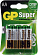 GP Ultra/Super 15AU/15A-4 (LR6) Size AA, щелочной  (alkaline)  (уп. 4  шт)