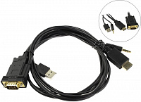 Orient (C700) Кабель-адаптер HDMI (M)+USB  -) VGA  (15M)  + audio  1м