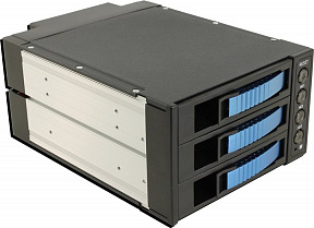 Procase (A3-203SATA3(BL))  HotSwap  корзина 3xSATA/SAS  2.5”/3.5”