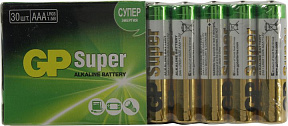 GP Super 24A-2CRVS30 (LR03) Size AAA, щелочной  (alkaline)  (уп. 30  шт)