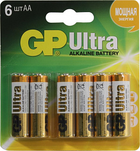 GP Ultra 15AU4/2-2CR6 (LR6) Size AA, щелочной  (alkaline)  (уп. 6  шт)