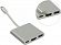Кабель-адаптер USB-C -) HDMI  (F)  + USB3.0+USB-C  port