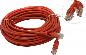 Patch Cord  UTP  кат.5e 10м,  красный