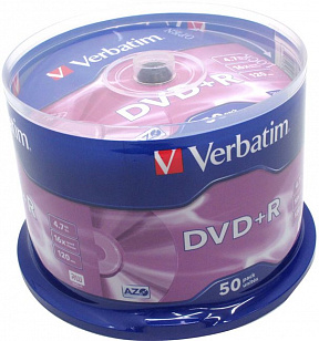 DVD+R Disc Verbatim   4.7Gb  16x  (уп. 50 шт) на шпинделе (43550)