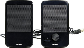 Колонки SVEN 312 Black  (2x2W,  питание от  USB)