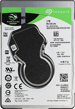 HDD 1 Tb SATA 6Gb/s Seagate Barracuda Compute (ST1000LM048) 2.5" 5400rpm 128Mb